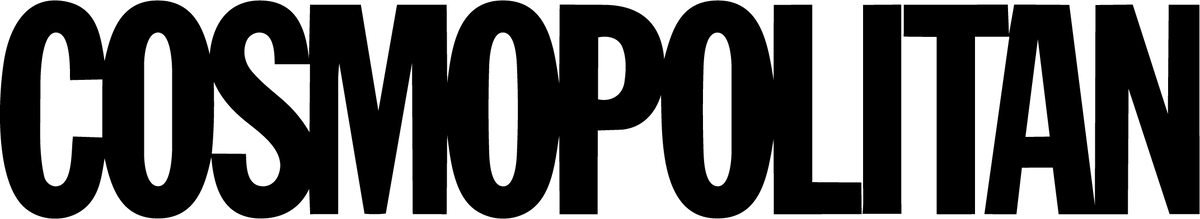 Black 'Cosmopolitan' logo on a white background