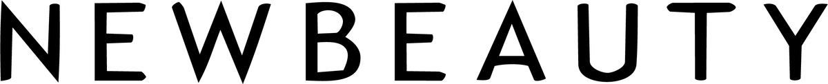 Text 'NEW BEAUTY' in black on a white background